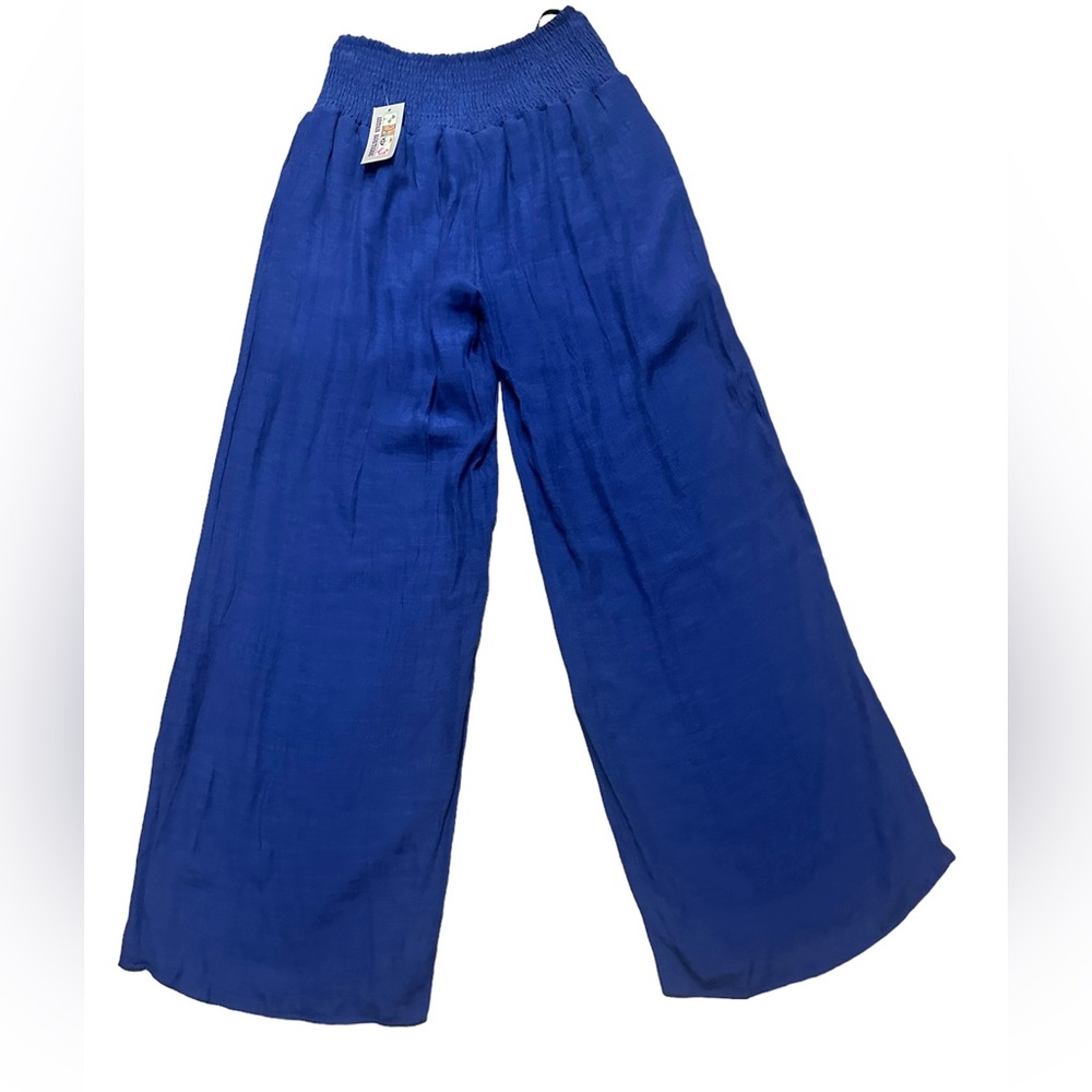 Wide legged Pallozo Pants by Indie Boutique.  BL/RD 2.